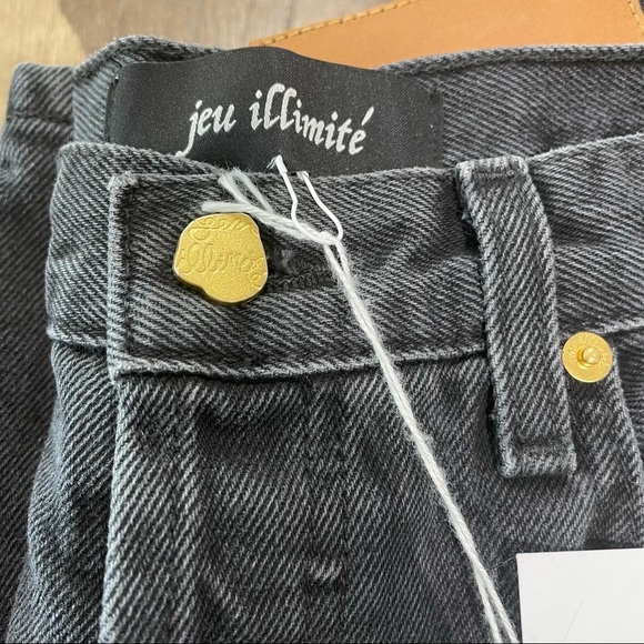 NWT French designer Jeu Illimite black jeans - Picture 2 of 11